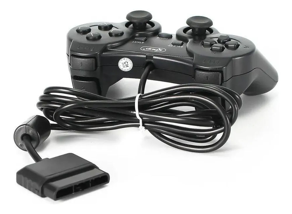 Controle Joystick Para Ps1 E Ps2 Dualshock Kp-gm015 Preto