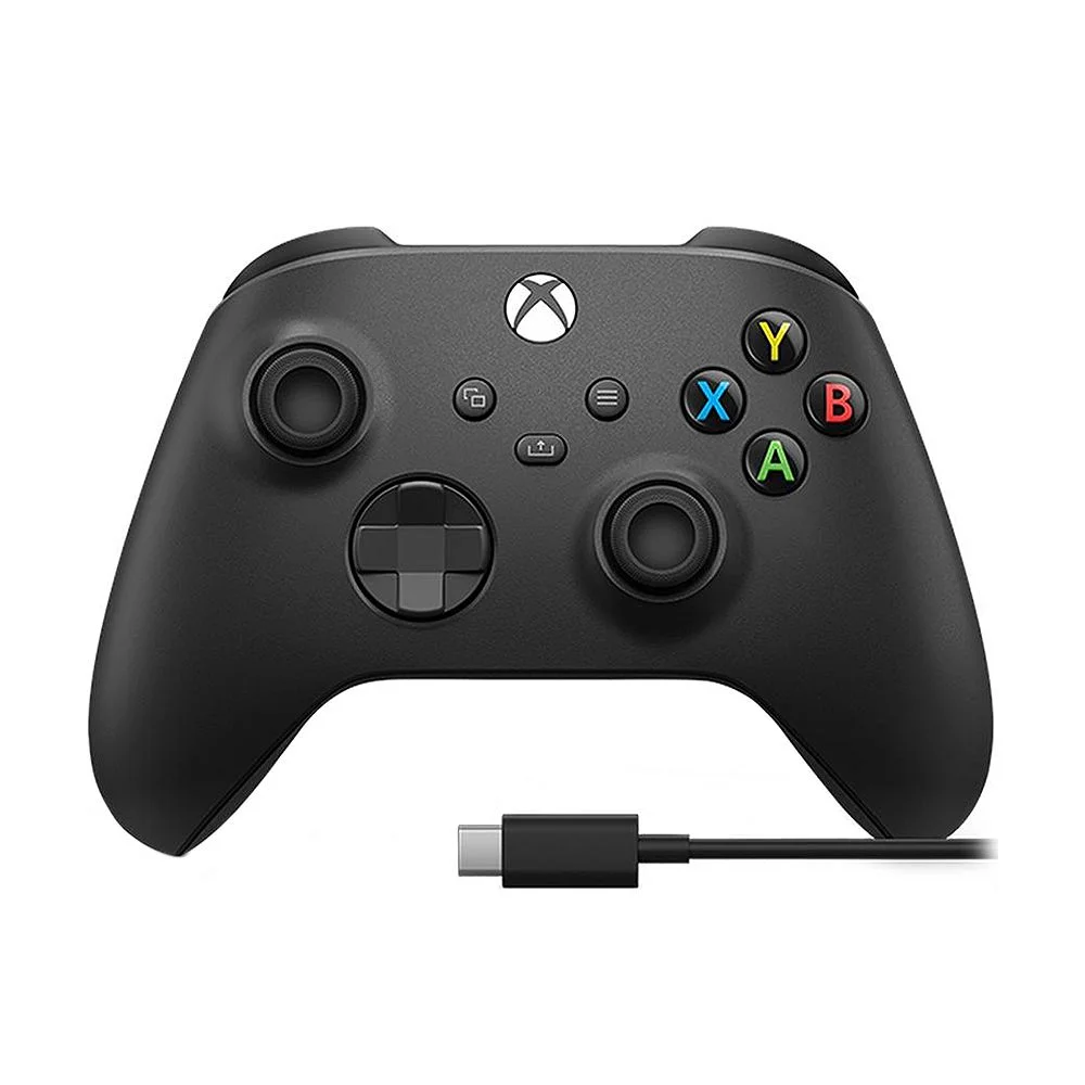 Controle sem fio Xbox + cabo USB - Series X, S, One, PC - Preto