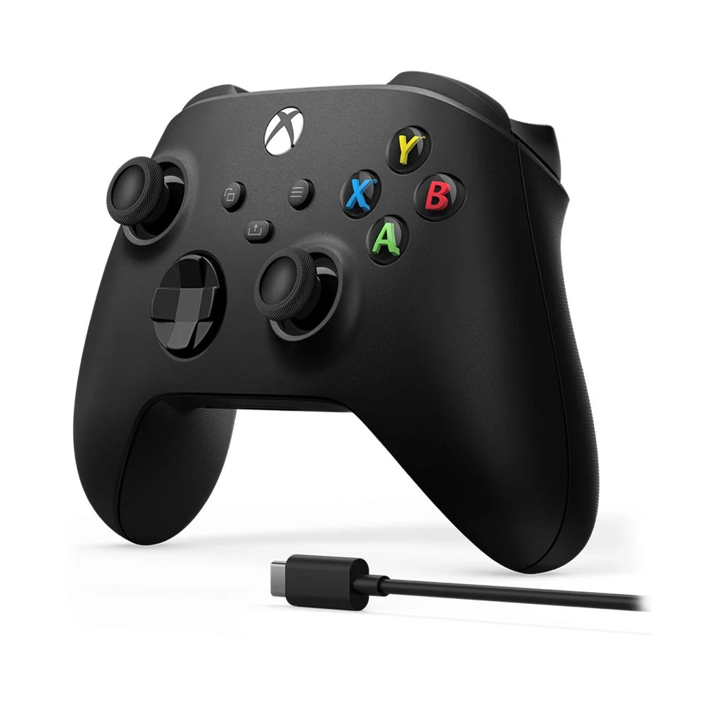 Controle sem fio Xbox + cabo USB - Series X, S, One, PC - Preto