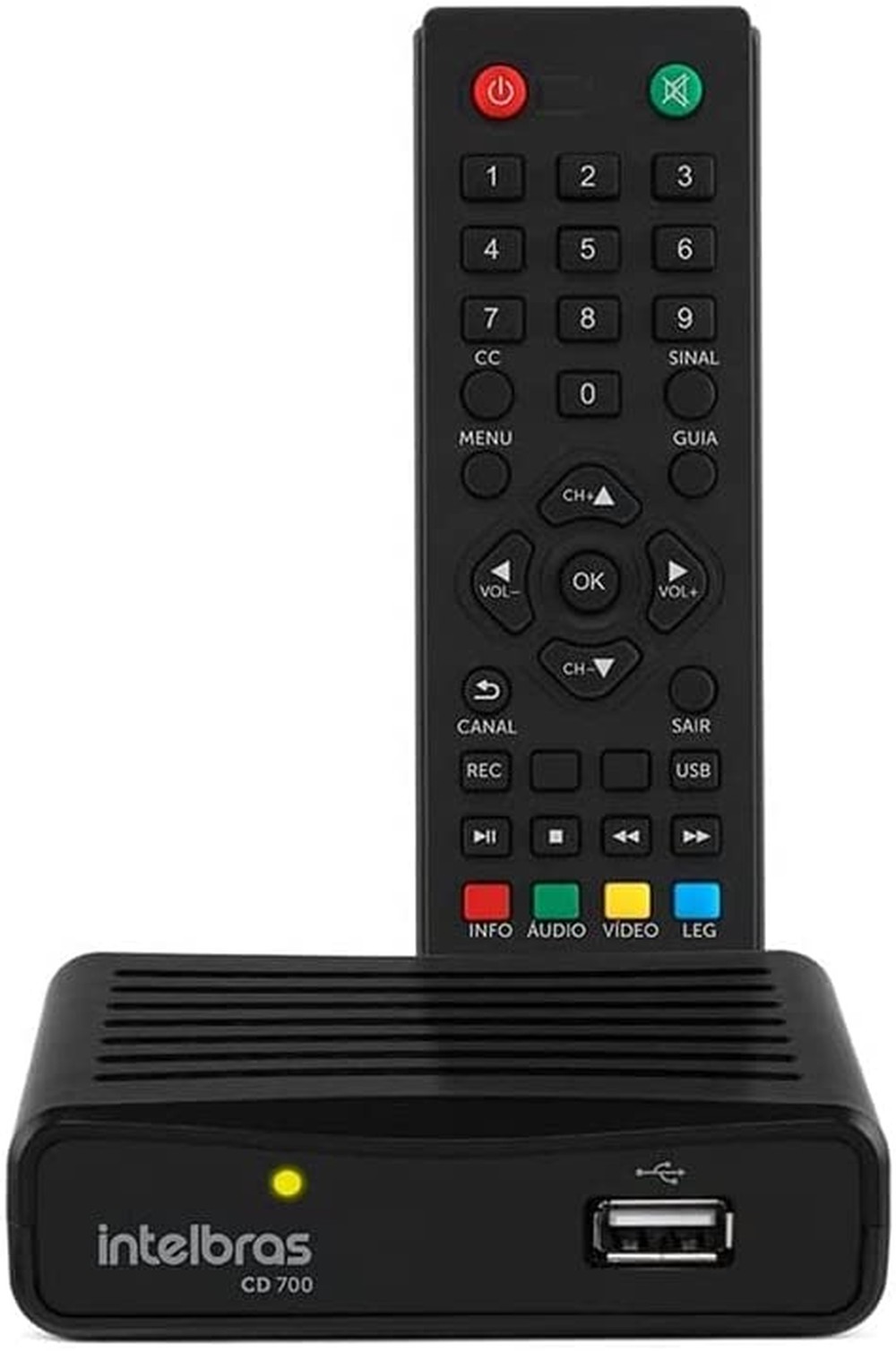 Conversor Digital de TV com Gravador CD 700 Preto Intelbras