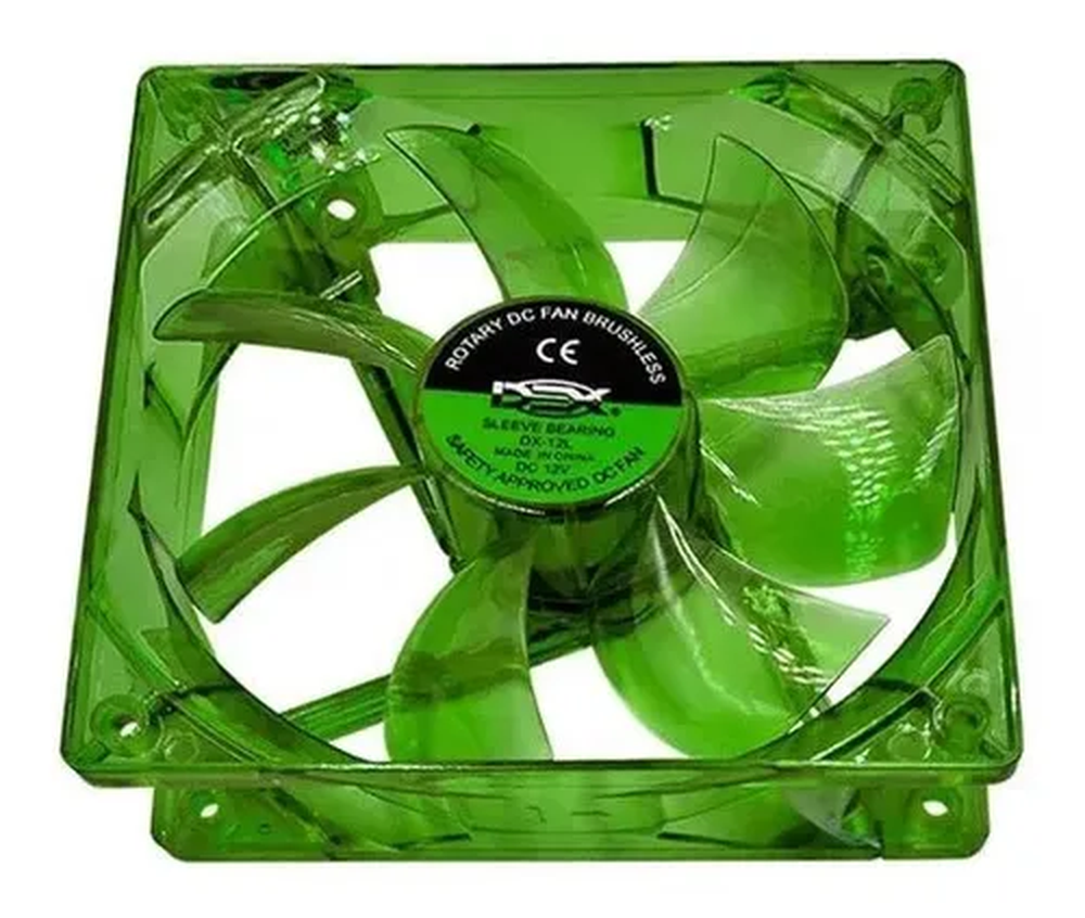 Cooler Fan 120mm Com Led Verde Dex - Dx-12L