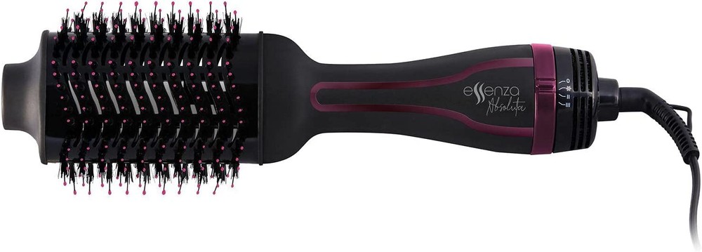 Escova Secadora Oval 220V - ESSENZA, Preto c/ detalhes Roxo