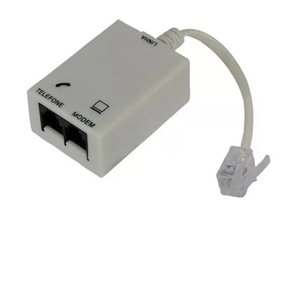 Filtro Duplo Adsl Telefone Modem Internet Rj11 - Une