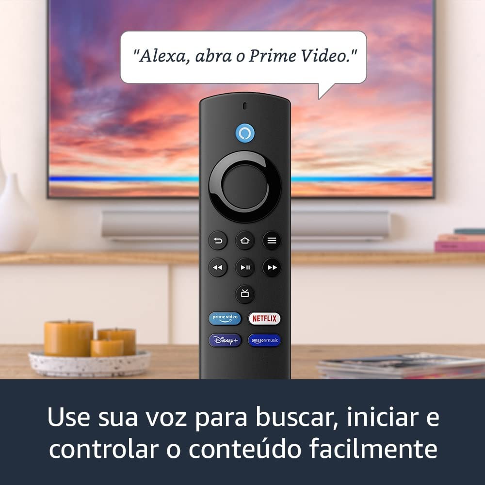 Fire TV Stick Lite | Streaming em Full HD com Alexa | Com Controle Remoto Lite por Voz com Alexa (sem controles de TV)