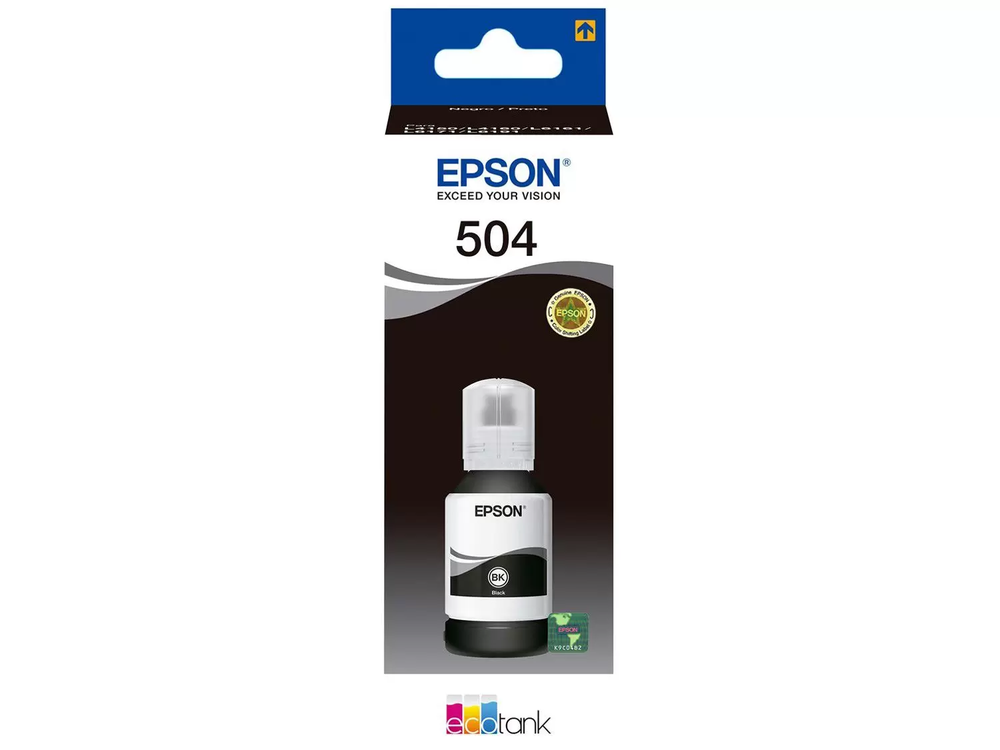 Garrafa de Tinta Epson T504 Preto