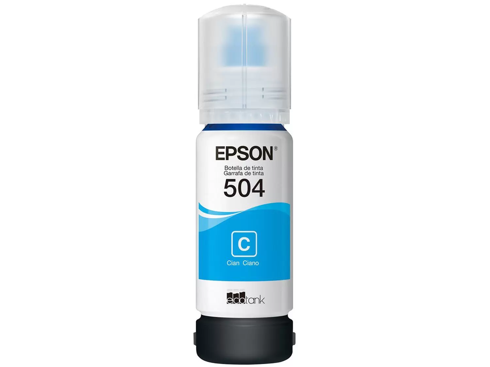 Garrafa Refil de Tinta Epson T504 Ciano