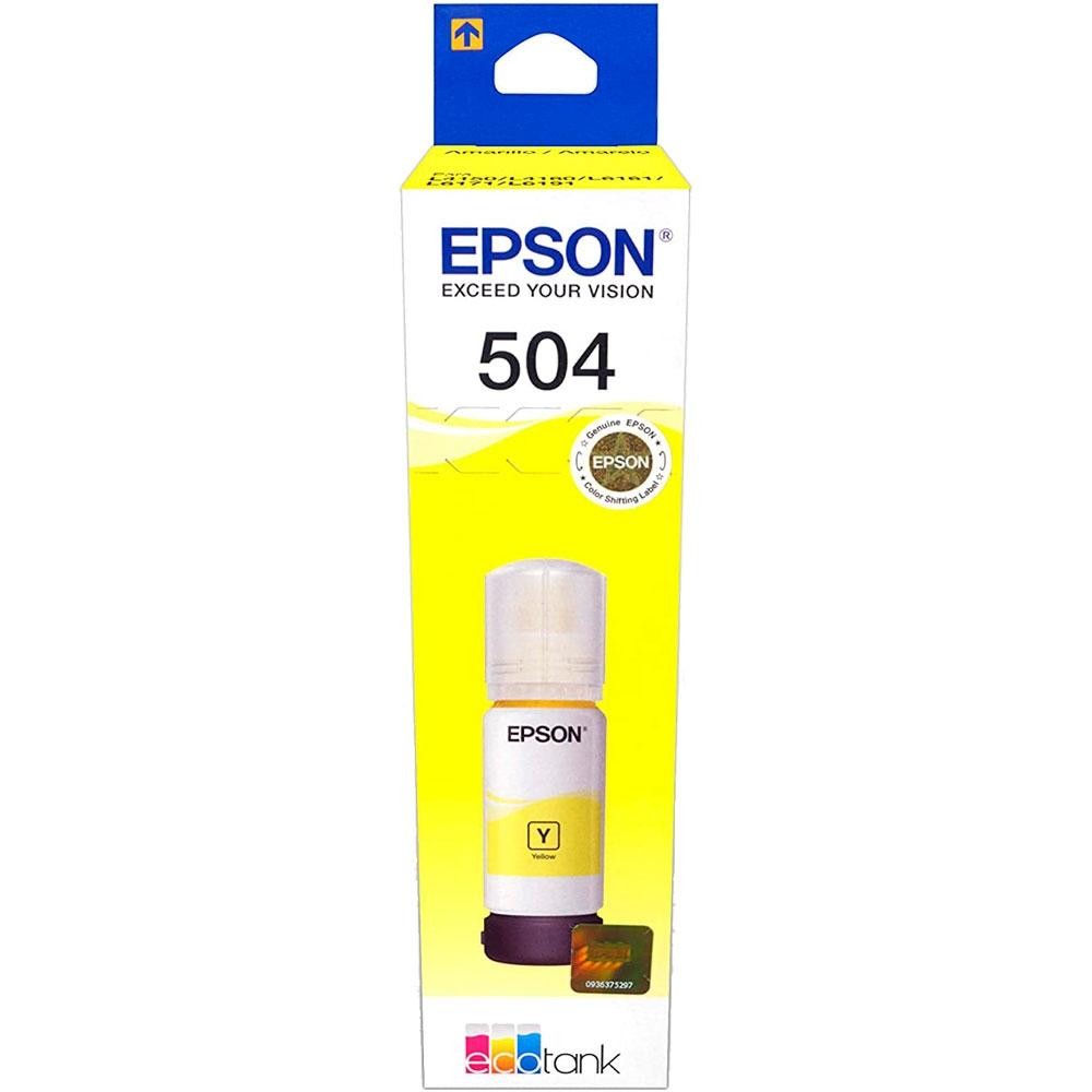 Garrafa Refil de Tinta Epson T504, Amarelo - T504420-AL