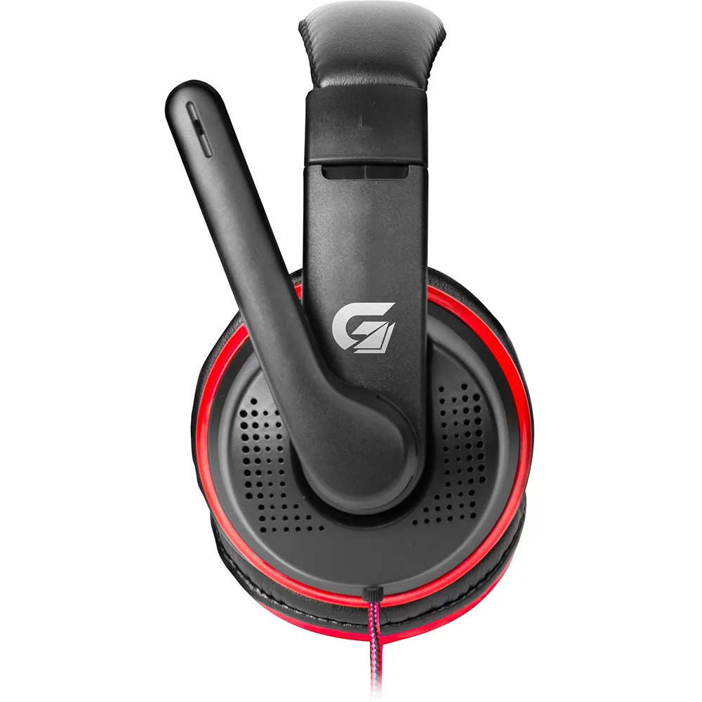 Headset Gamer Spider black (preto/vermelho) , Fortrek