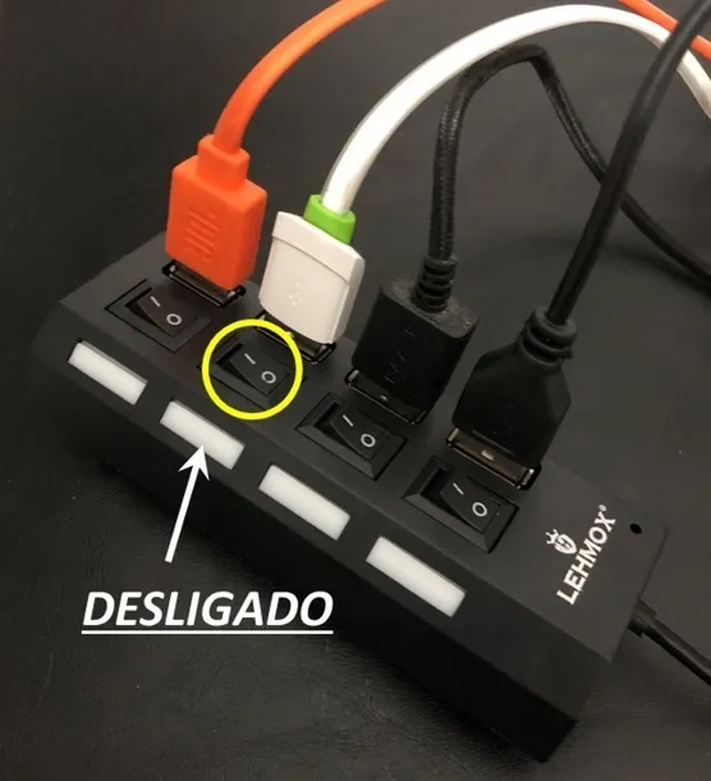 Hub Usb 2.0 4 Portas Lehmox