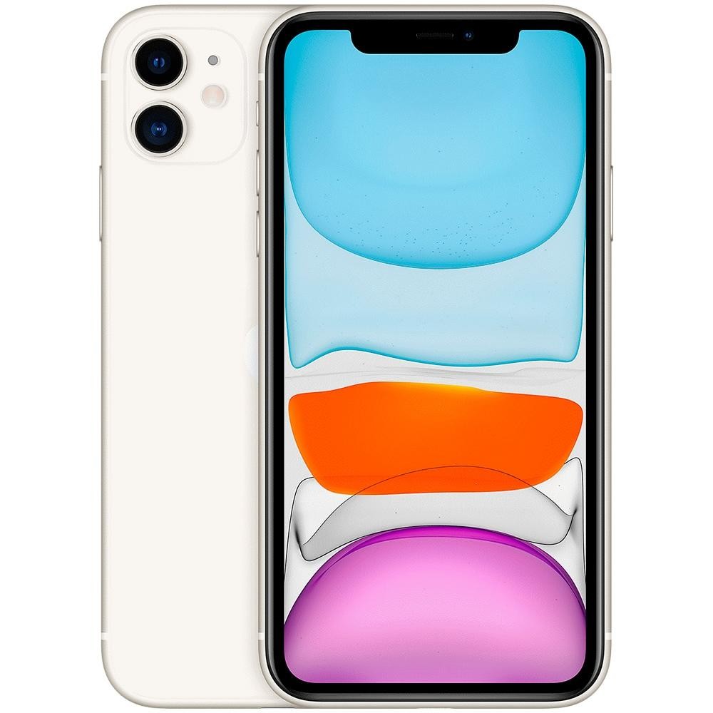 iPhone 11 64GB Branco, 4G, Tela de 6.1, Câmera Dupla 12MP + Selfie 12MP