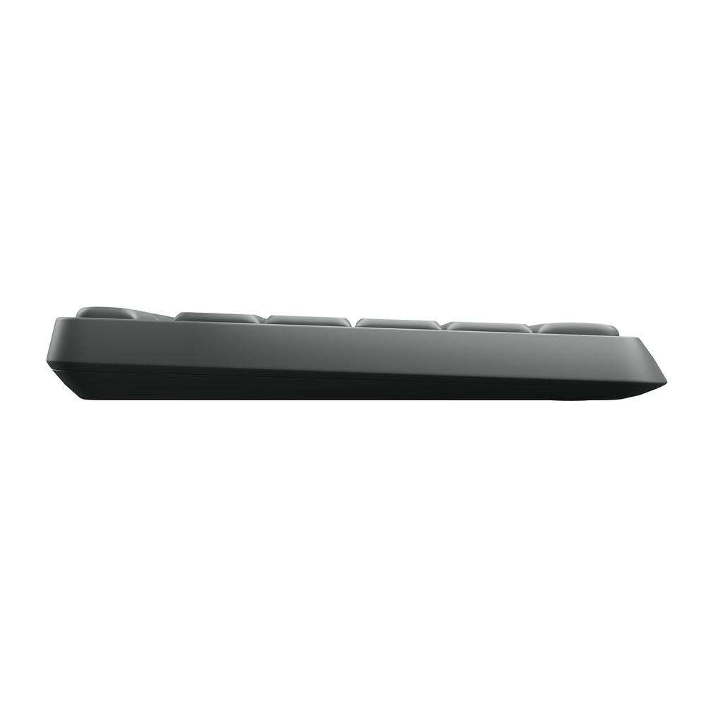 Kit Teclado e Mouse sem fio Logitech MK235 Preto com Conexão USB, Pilhas Inclusas e Layout ABNT2