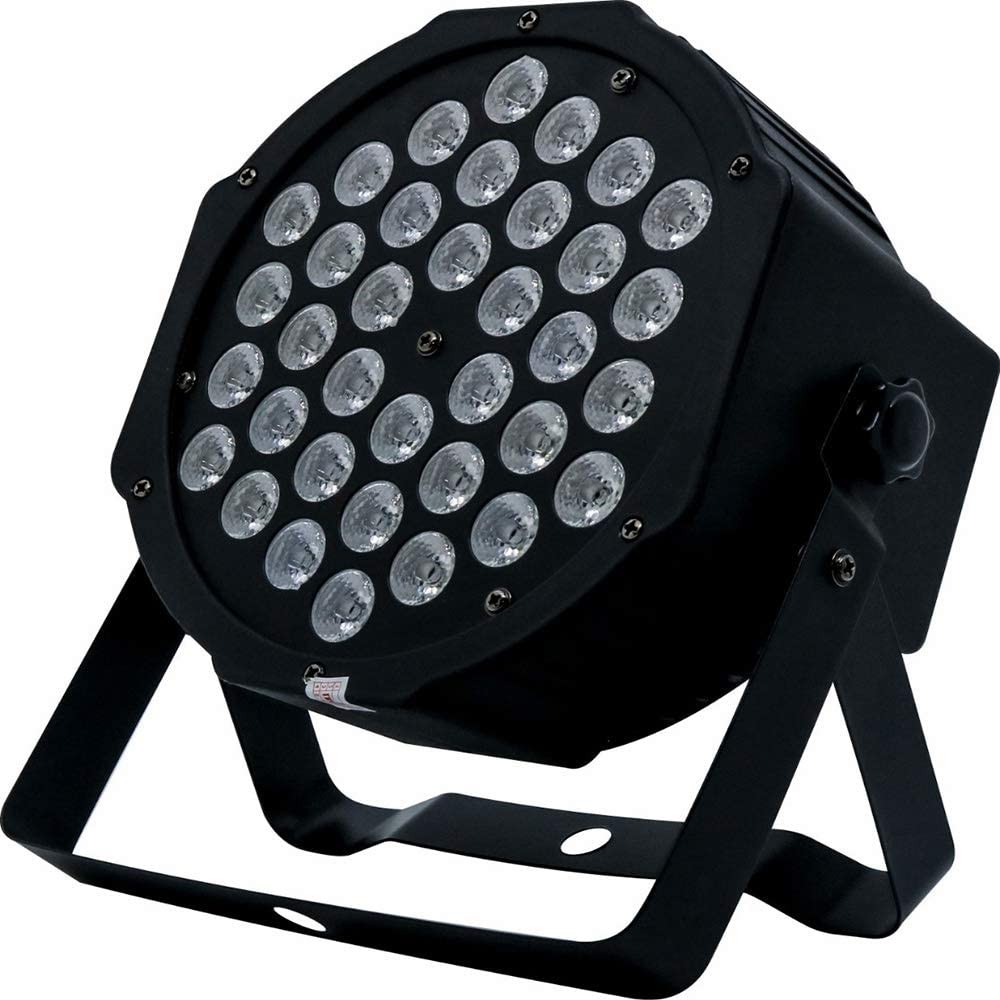 LED PAR Refletor 36 Leds RGBW DMX Painel Digital Canhão de Luz Slim com Strobo