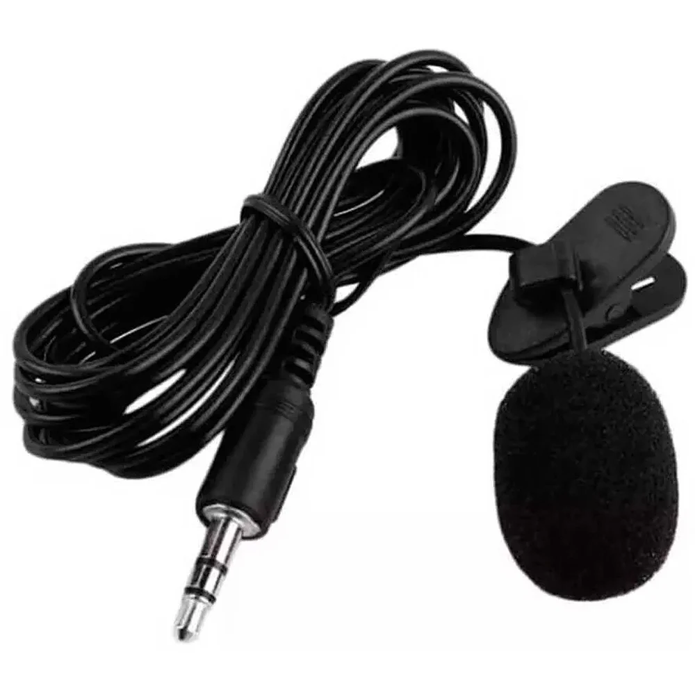 Microfone Portátil para Celular Lapela, Conexão P2, Preto