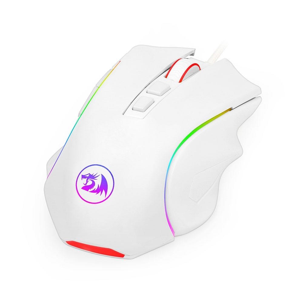 Mouse Gamer Redragon Griffin M607, RGB, 7200DPI, 6 Botões, White Lunar