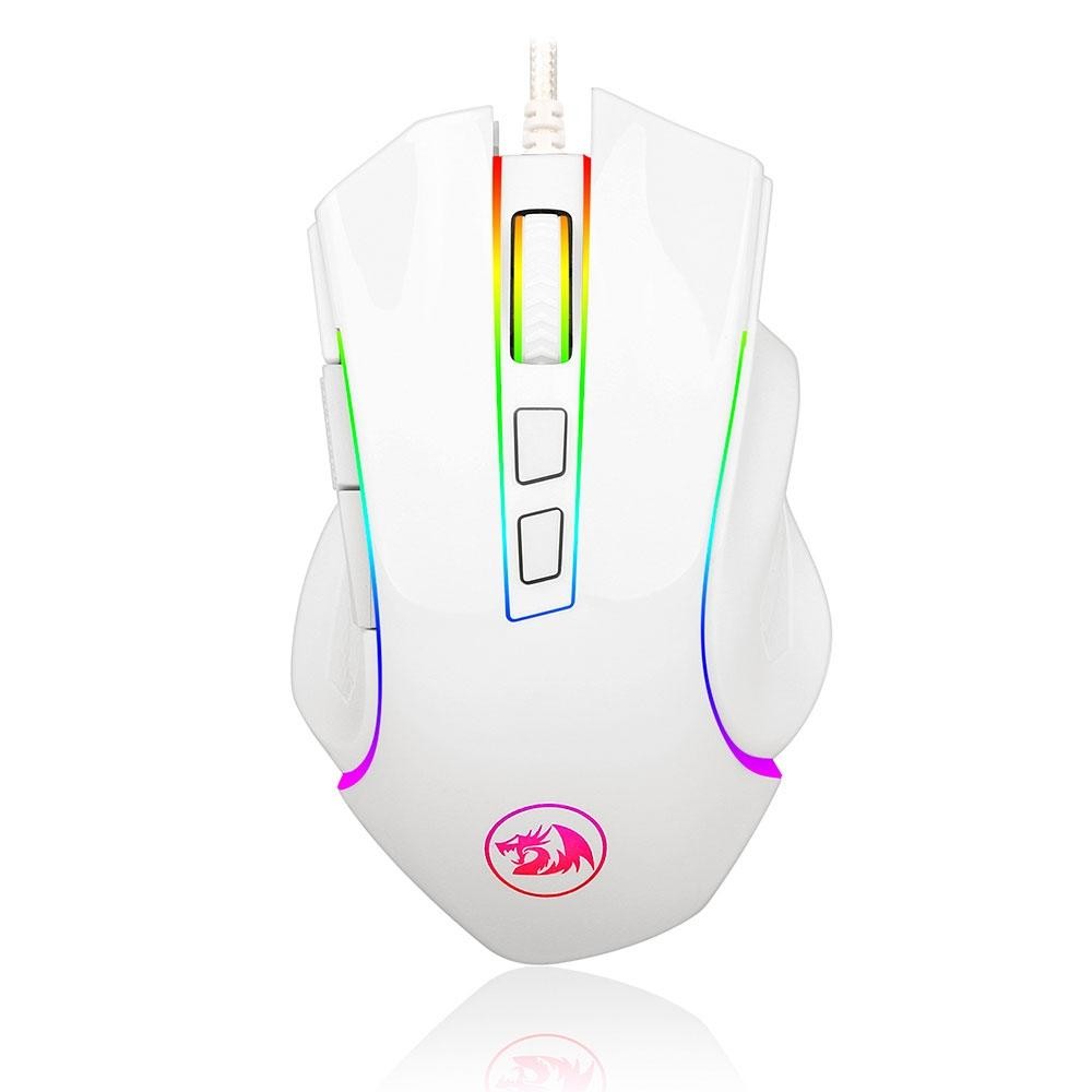 Mouse Gamer Redragon Griffin M607, RGB, 7200DPI, 6 Botões, White Lunar