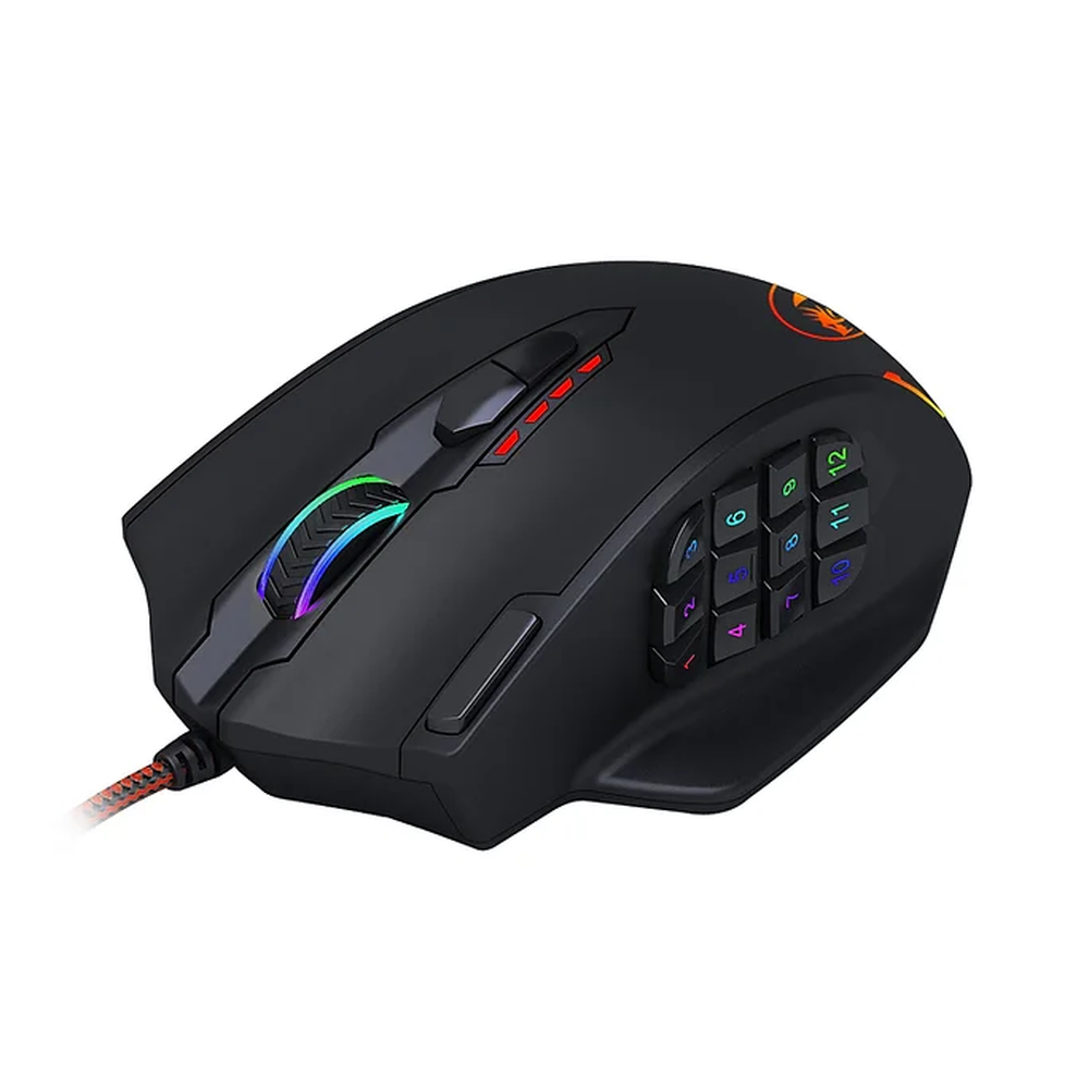 Mouse Gamer Redragon Impact M908 Chroma RGB 12.400 dpi - Preto