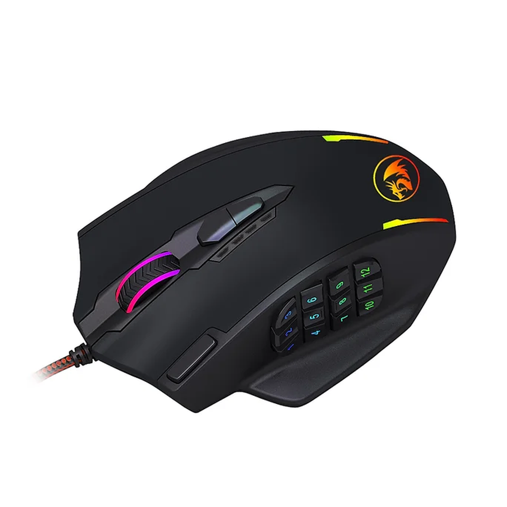 Mouse Gamer Redragon Impact M908 Chroma RGB 12.400 dpi - Preto