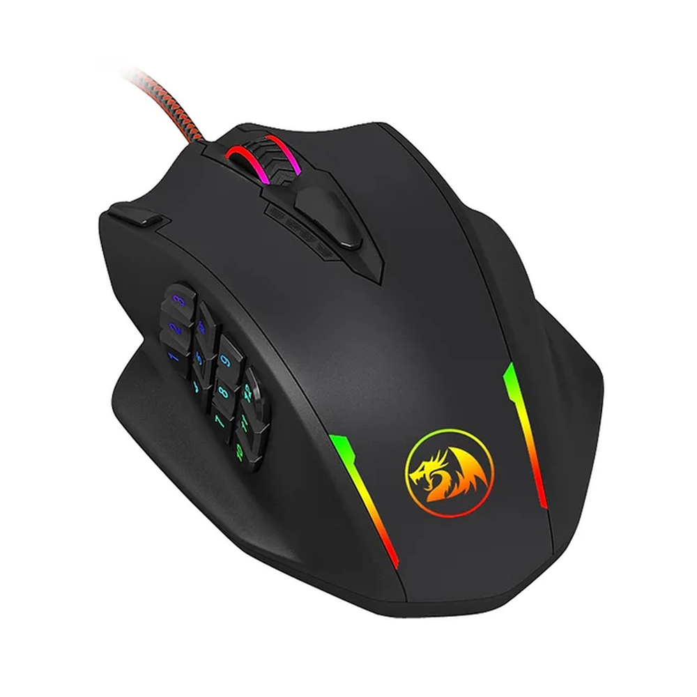 Mouse Gamer Redragon Impact M908 Chroma RGB 12.400 dpi - Preto