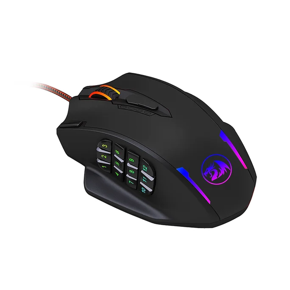 Mouse Gamer Redragon Impact M908 Chroma RGB 12.400 dpi - Preto