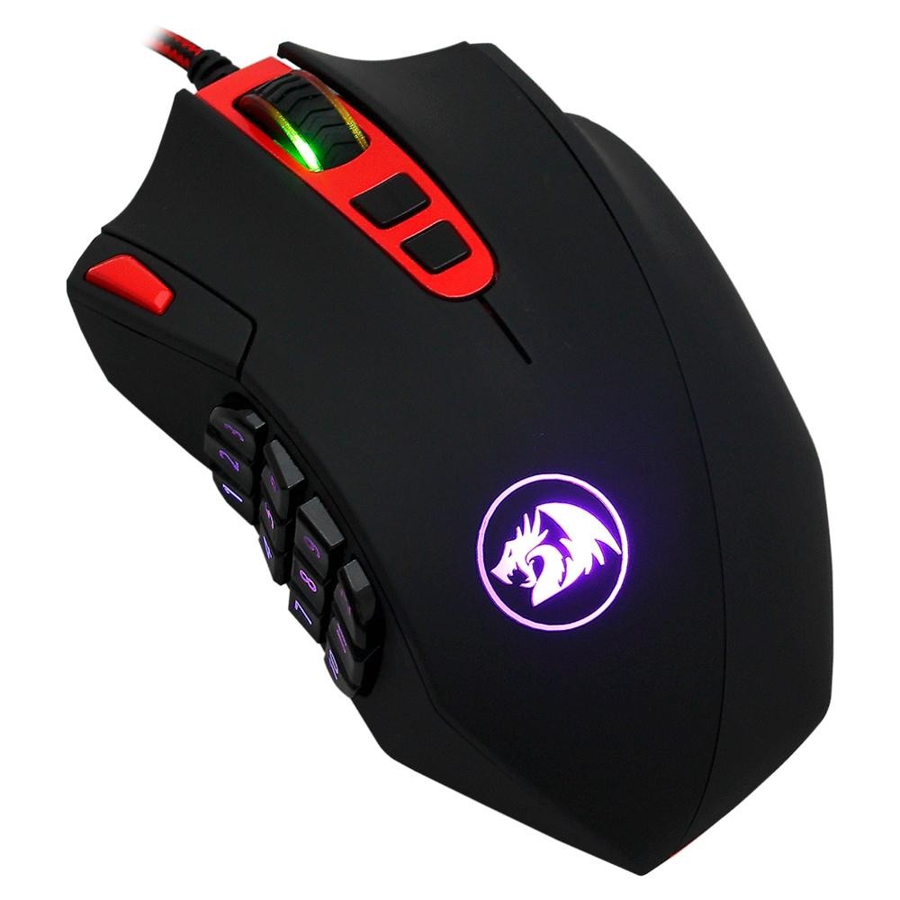 Mouse Gamer Redragon Perdition 3, RGB Chroma, 12400DPI, 18 Botões, USB, Preto - M901-2