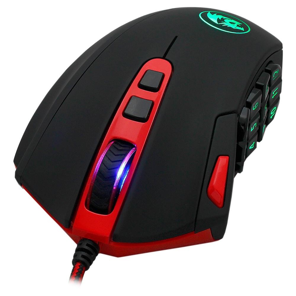 Mouse Gamer Redragon Perdition 3, RGB Chroma, 12400DPI, 18 Botões, USB, Preto - M901-2