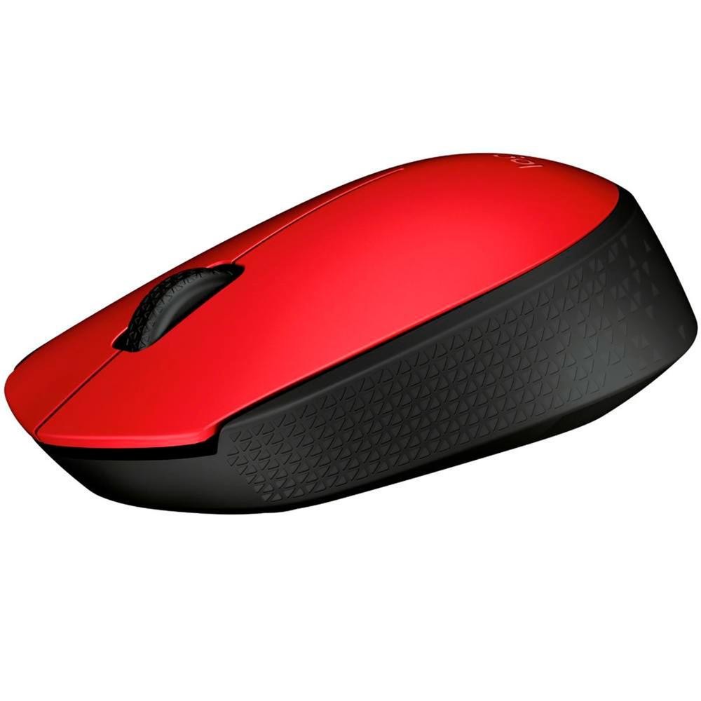 Mouse Logitech M170 1000dpi Vermelho sem fio USB Nano