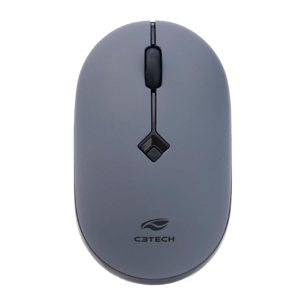 MOUSE SEM FIO C3TECH M-W60BL - 2.4GHZ - 1600DPI - Cinza