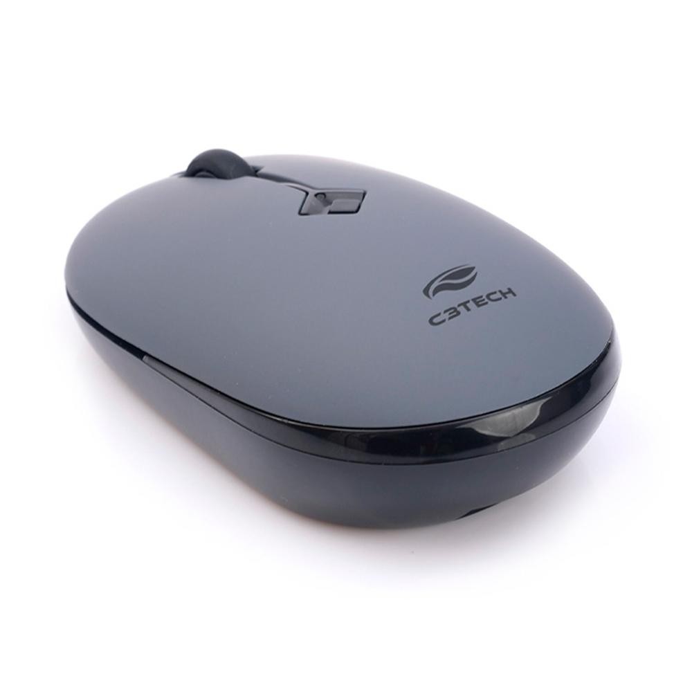 MOUSE SEM FIO C3TECH M-W60BL - 2.4GHZ - 1600DPI - Cinza