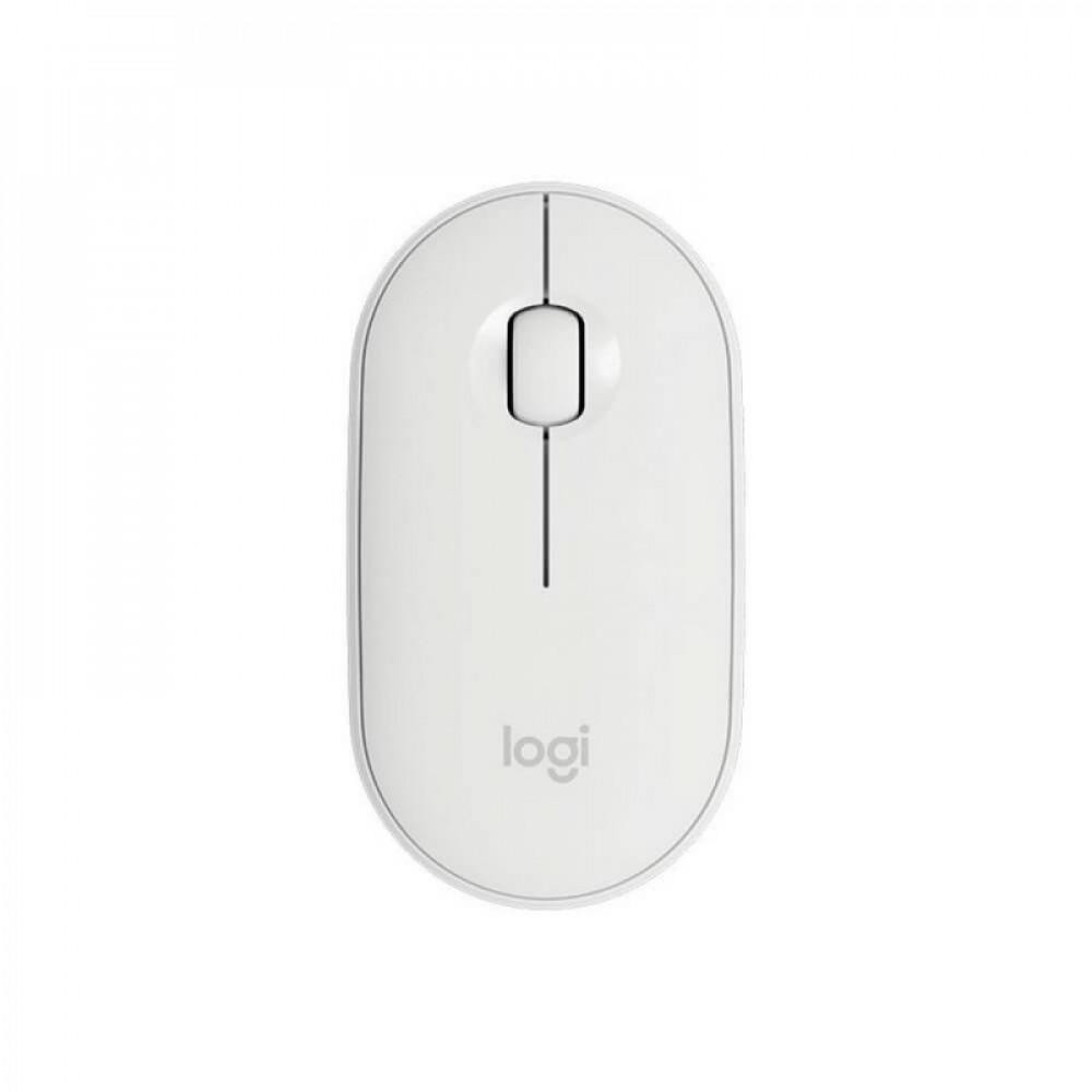 Mouse sem fio Logitech Pebble M350 com Conexão USB ou Bluetooth, Clique Silencioso, Design Slim Ambidestro e Pilha Inclu