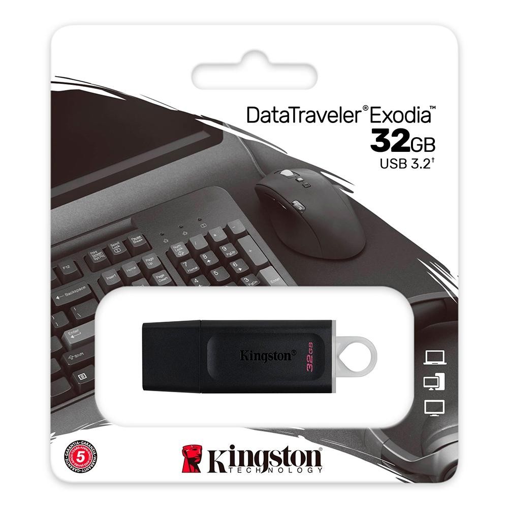 Pen Drive Kingston DataTraveler Exodia com Conexão USB 3.2 32GB