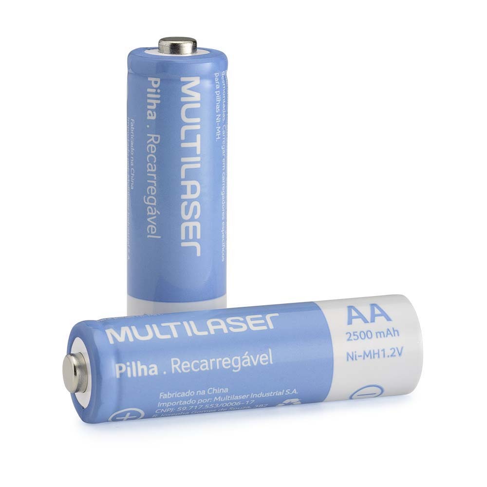 PILHAS RECARREGAVEIS AA (2500MAH) - 4 UNIDADES - CB052