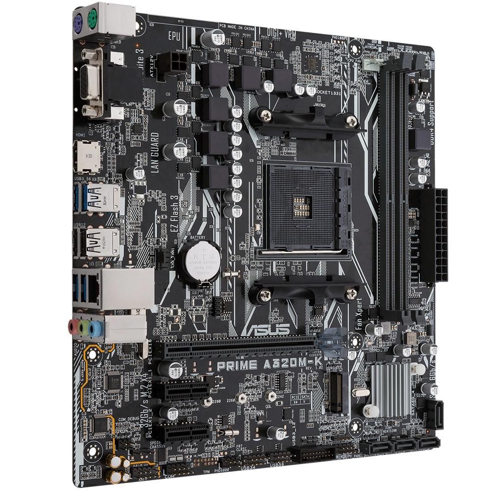 Placa Mãe Asus Prime A320M-K/BR, AMD AM4, mATX, DDR4