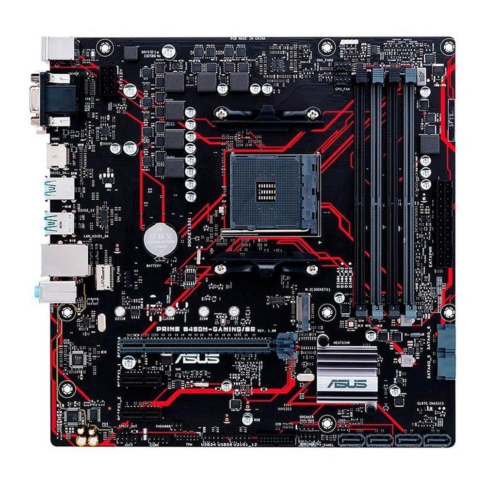 Placa-Mãe Asus Prime B450M Gaming/BR, AMD AM4, mATX, DDR4