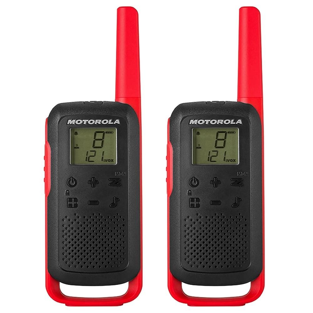 Rádio Comunicador Motorola Talkabout T210BR, 32KM 26 Canais, com Conector para Fone de Ouvido, Supressor de Ruído, Verme