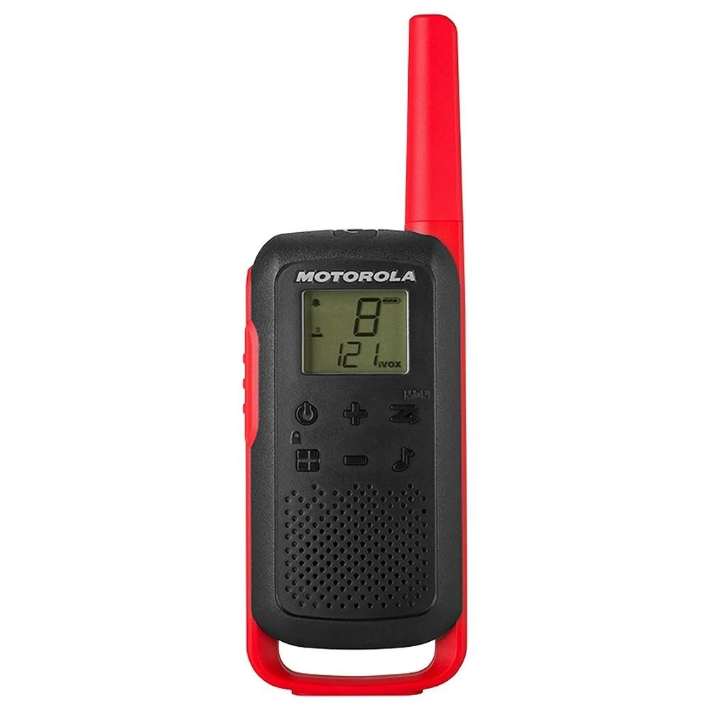Rádio Comunicador Motorola Talkabout T210BR, 32KM 26 Canais, com Conector para Fone de Ouvido, Supressor de Ruído, Verme