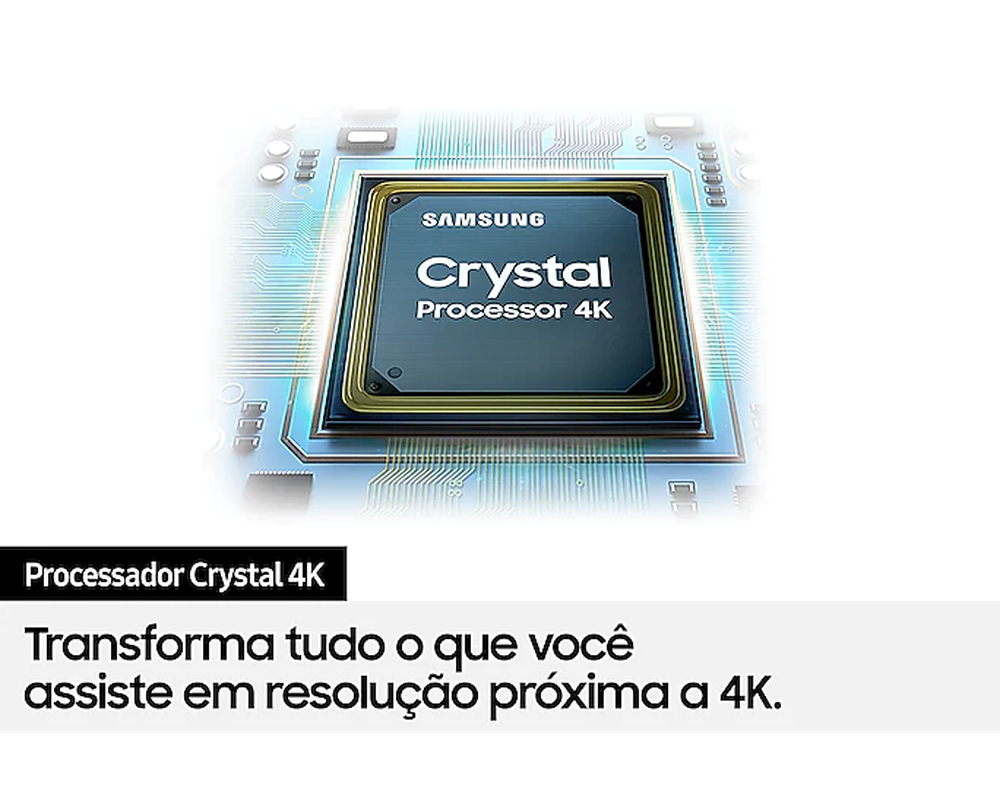 Smart TV Samsung 50 Polegadas 4K, Crystal UHD, Design Slim, Dynamic Crystal Color, Visual Sem Cabos - 50AU8000