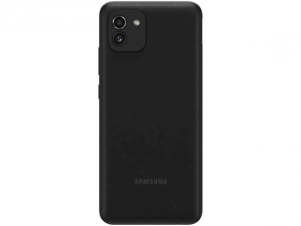 Smartphone Samsung Galaxy A03 64GB Preto 4G - Octa-Core 4GB RAM Tela 6,5” Câm. Dupla + Sefie 5MP