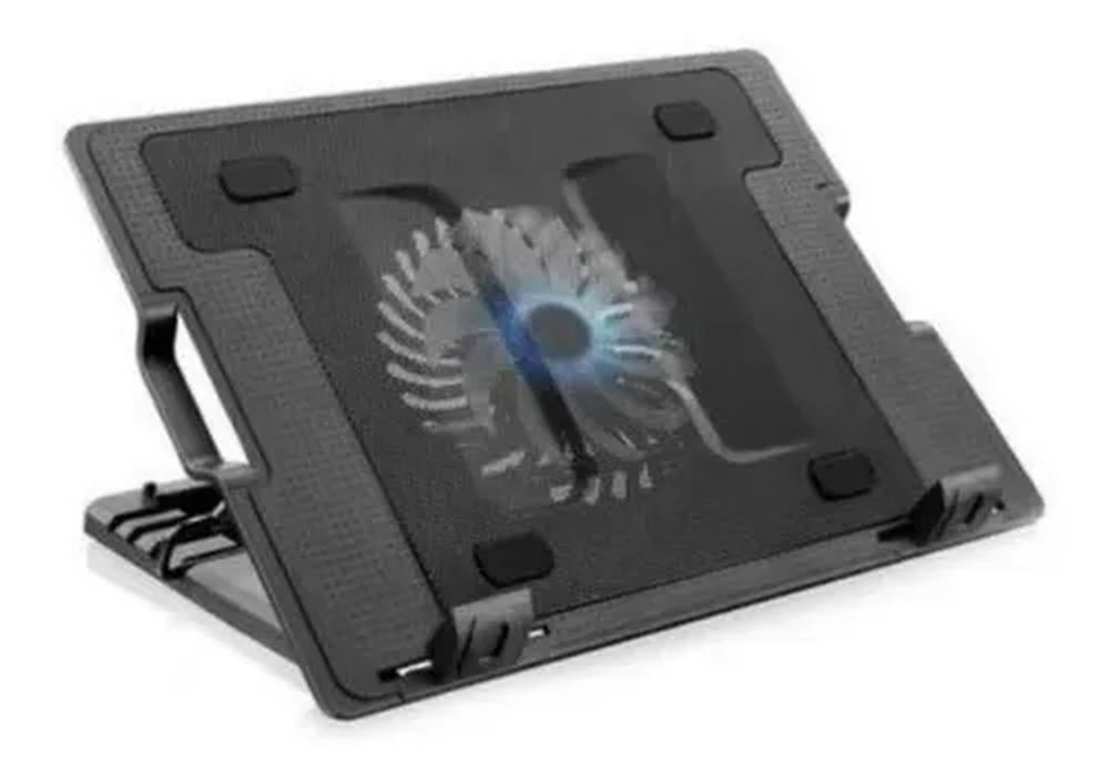 Suporte para Notebook de 9 a 17 Polegadas Multilaser, com Cooler 12cm, com LED e USB, Preto - AC166