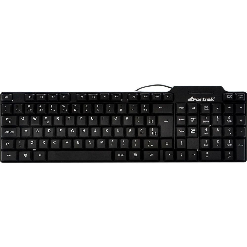 Teclado Fortrek Padrão, USB, Standard, Preto - SKL-106