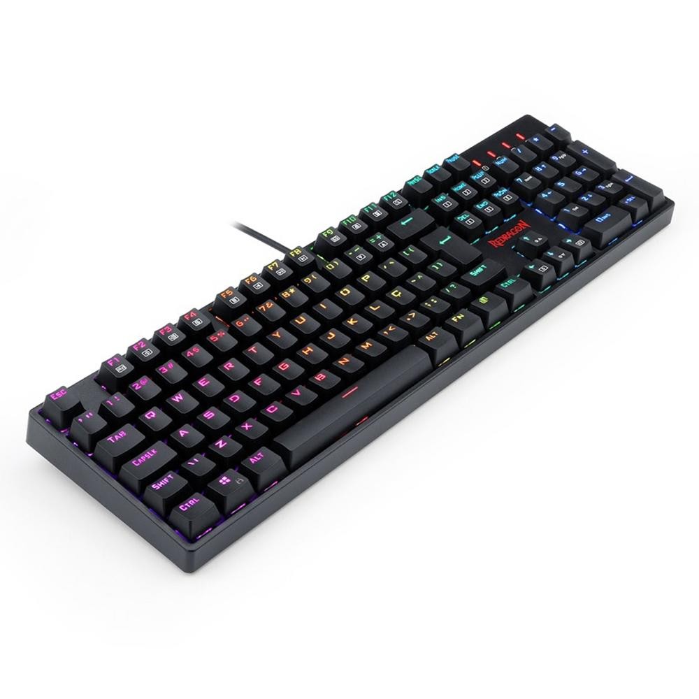 Teclado Mecânico Gamer Redragon Surara Pro, RGB, Switch Redragon Optical Blue, ABNT2, Preto