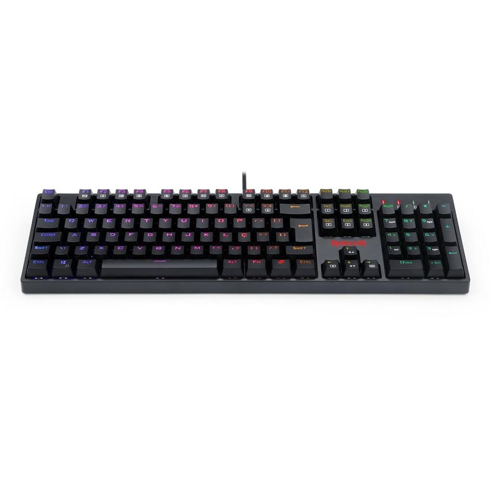 Teclado Mecânico Gamer Redragon Surara Pro, RGB, Switch Redragon Optical Blue, ABNT2, Preto