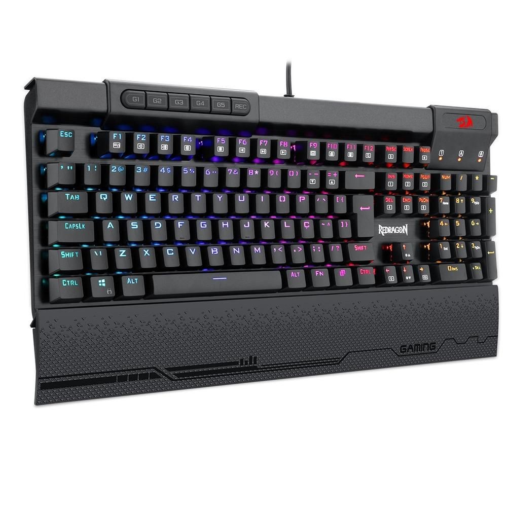 Teclado Mecânico Gamer Redragon Surya 2 K563RGB-1Switch Outemu Blue