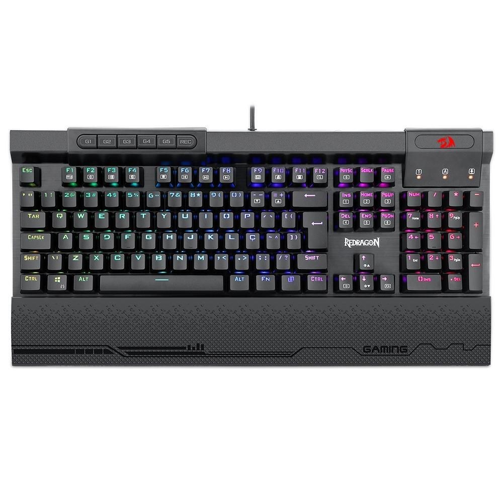 Teclado Mecânico Gamer Redragon Surya 2 K563RGB-1Switch Outemu Blue