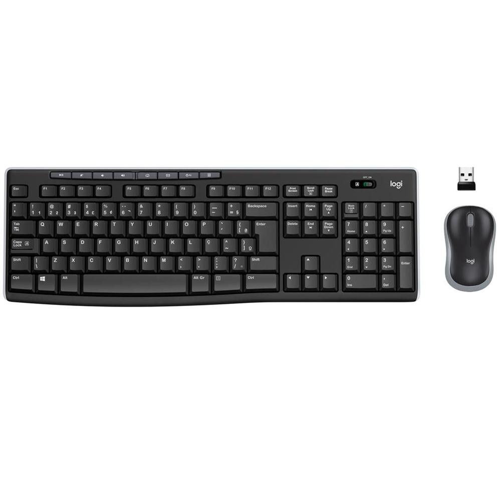 Teclado sem fio Logitech K270 com Teclas de Mídia de Fácil Acesso, Conexão USB, Pilhas Inclusas e Layout ABNT2