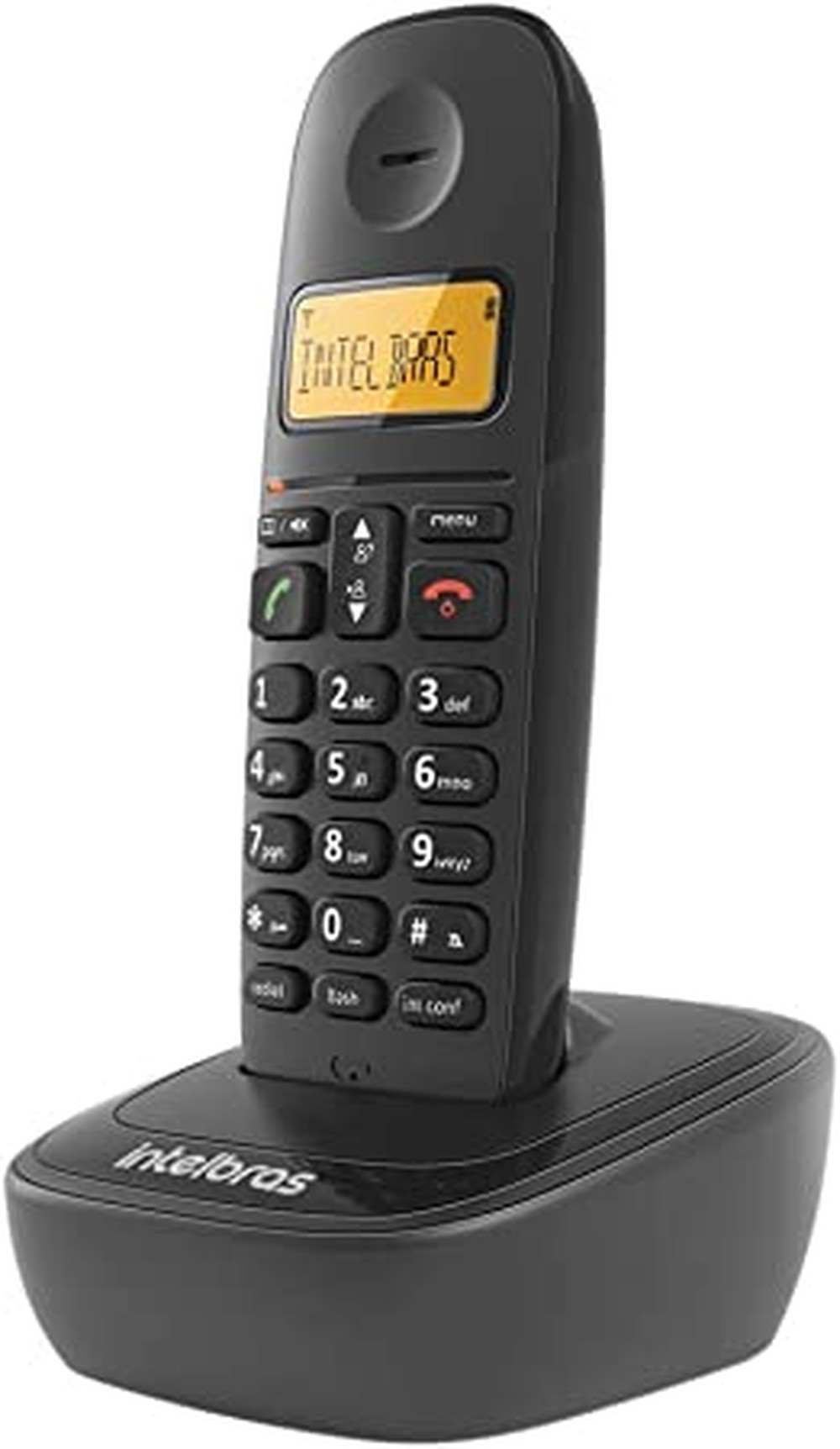 Telefone Sem Fio Digital Intelbras TS 2510, Identificador de Chamadas, Preto