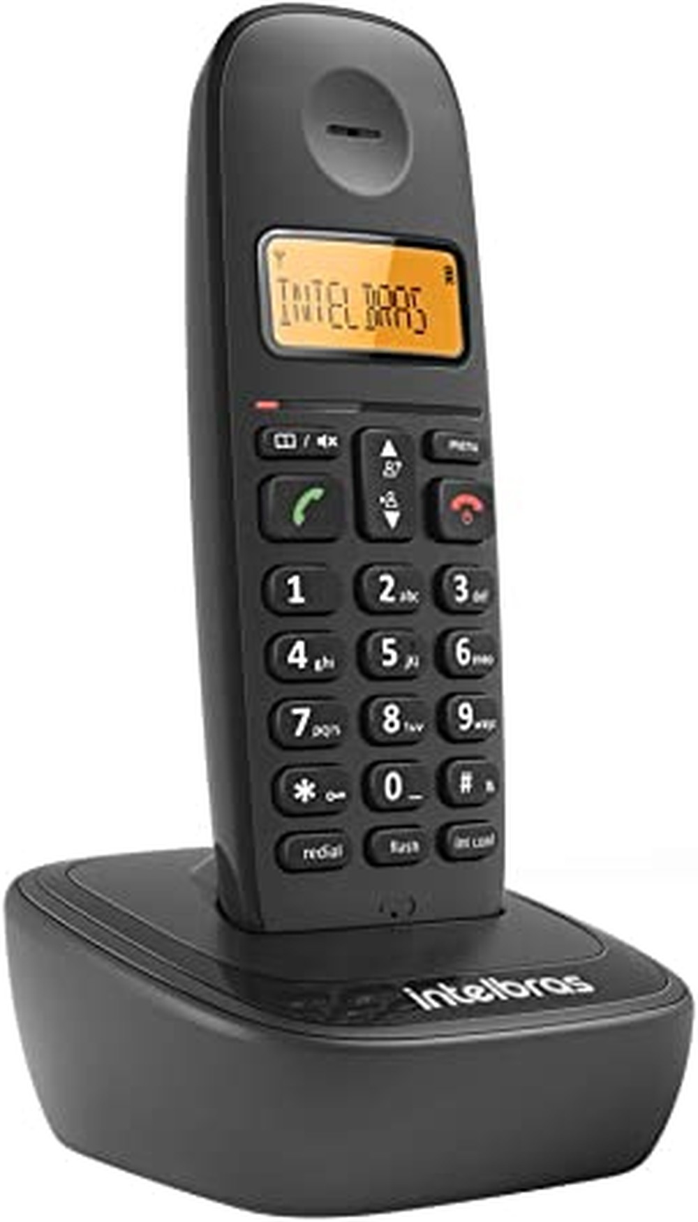 Telefone Sem Fio Digital Intelbras TS 2510, Identificador de Chamadas, Preto