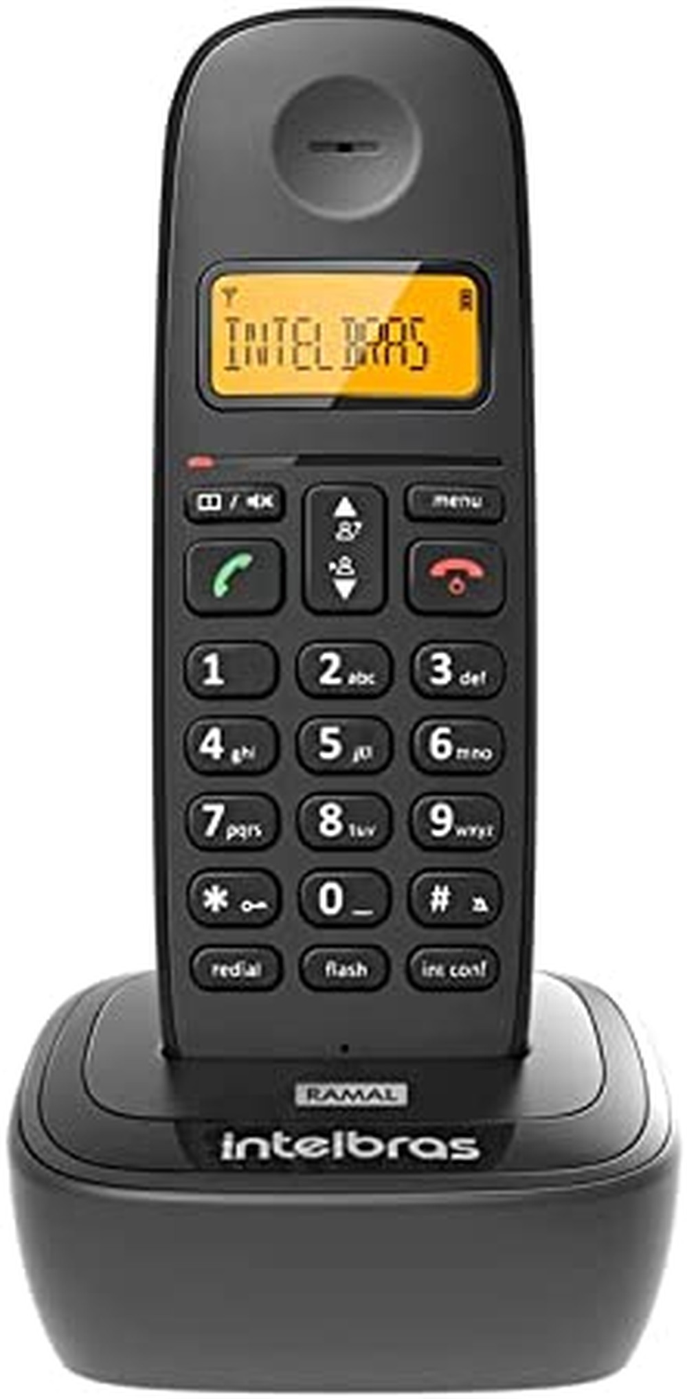 Telefone Sem Fio Intelbras TS 2512 Identificador de Chamadas, Preto