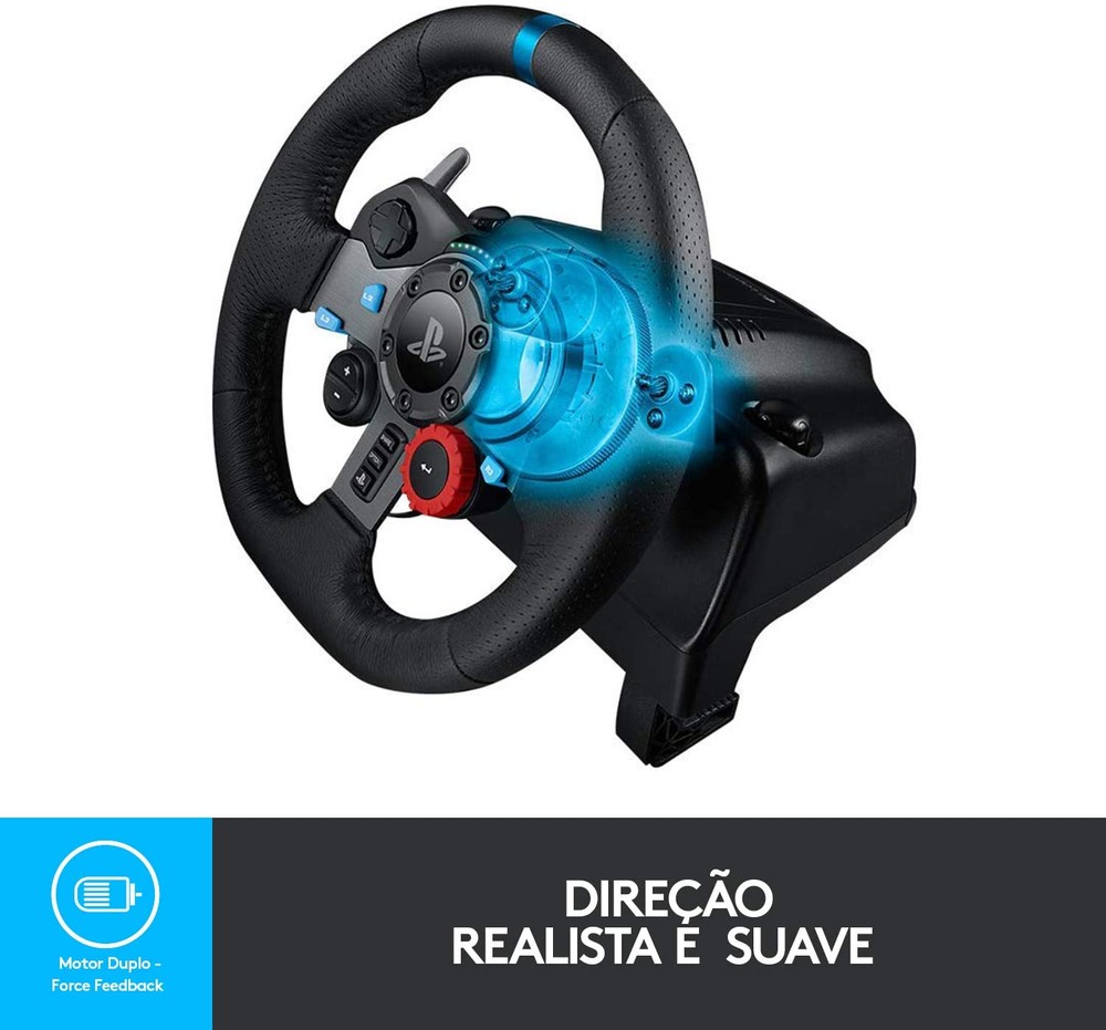 Volante Logitech G29 Driving Force para PS4, PS3 e PC