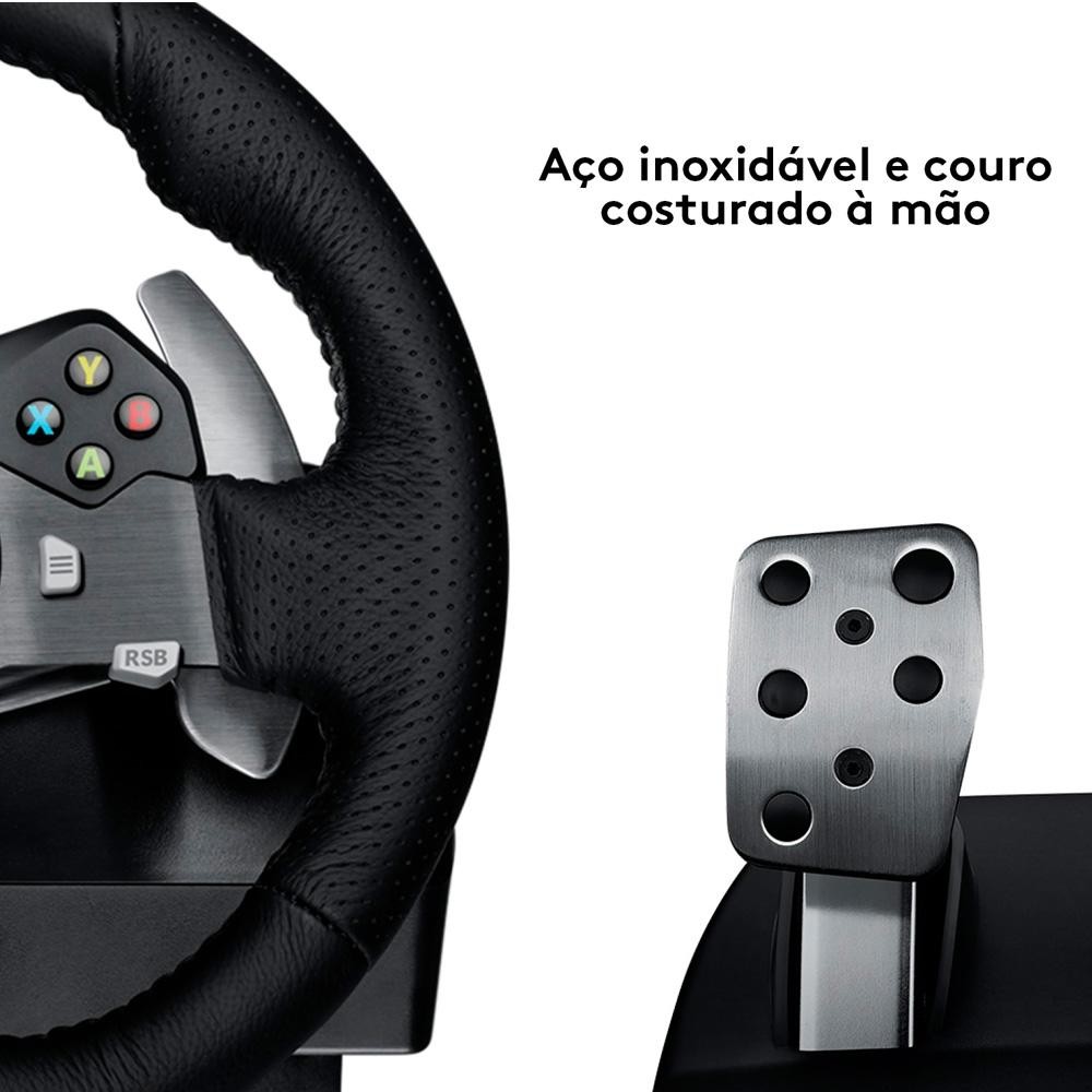 Volante Logitech G920 Driving Force para Xbox Series X|S, Xbox One e PC