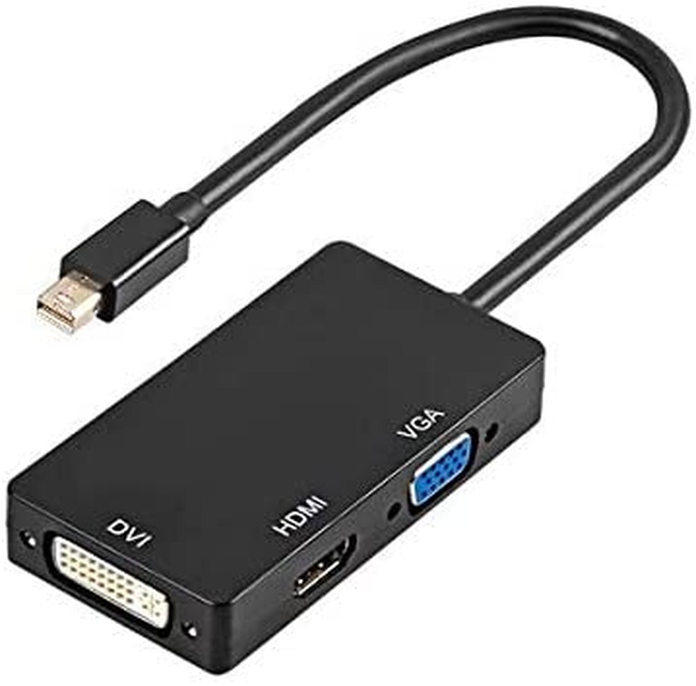 Adaptador 3 em 1 Mini DisplayPort para HDMI/DVI/VGA